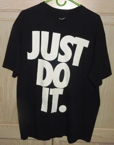 NIKE XL Just Do It T-Shirt Black 100% Cotton Loose Fit, View more