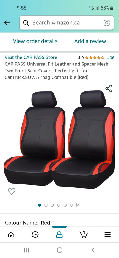 New seat covers 