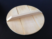 Japanese Wooden Pot Lid Dovetail Joint Handle Traditional Simmer