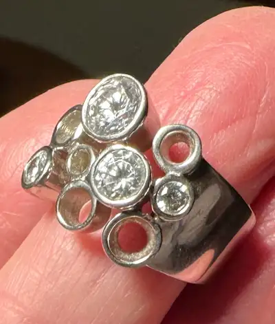 Sterling Silver Modernist Ring, View more