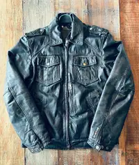 Manteau de cuir ENERGIE leather jacket – Large (slim fit)