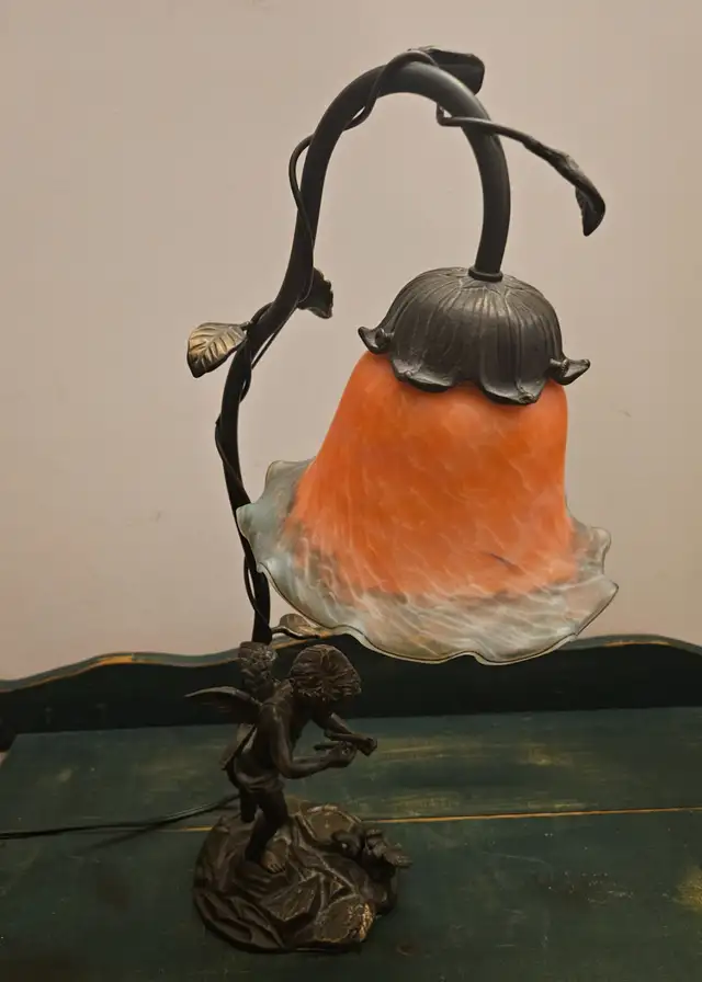 ANTIQUE ART DECO SIGNED BRONZE TABLE LAMP in Indoor Lighting & Fans in City of Toronto - Image 11