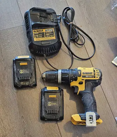 DeWalt hammer Drill DCD 785 with 2 battery and charger, View more