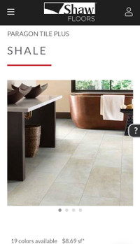 Luxury Vinyl Flooring Shaw Floorte Shale (32sqft)