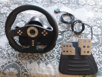 PS2 wheel and peddle set.