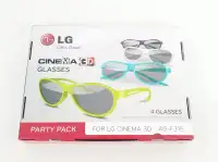 LG 3D TV Cinema Glasses Party Pack AG-F315 4x Glasses