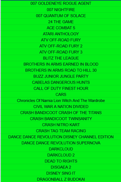 007 GOLDENEYE ROGUE AGENT 007 NIGHTFIRE 007 QUANTUM OF SOLACE 24 THE GAME ACE COMBAT 5 ATARI ANTHOLO...