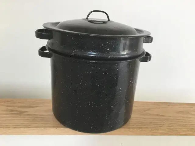2-TIER GRANITE WARE STEAM POT - NEW62863257179523121