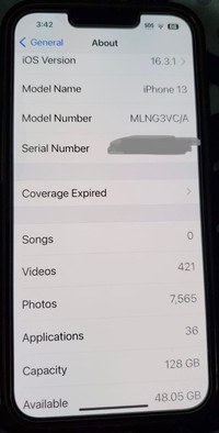 Unlocked, 10/10 condition iPhone 13 128 GB Blue