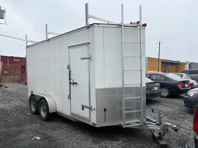 Remorque fermée Gator 7x14 7pi haut intérieur 2 essieux de 3500lbs Châssis en acier galvanisé Charpe...