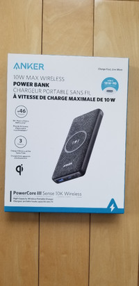 Brand NEW in box Anker  10000 AH Pwr &amp; Wireless charging