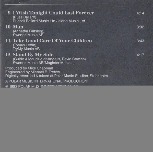 AGNETHA FALTSKOG ABBA Wrap Your Arms Around Me 1983 CD Original in CDs, DVDs & Blu-ray in City of Montréal - Image 5