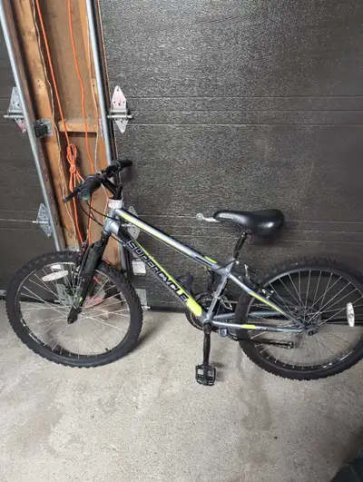 For sale is a Supercycle Nitro kids mountain bike, it's a 21 speed with 24" tires and front shock. A...