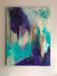 Vibrant abstract by local NS artist. A real conversation piece.