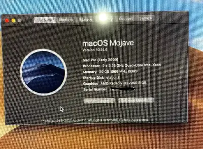 Apple Mac Pro early 2009, 2xQuad Core Intel Xeon - 2.26 GHz, WIFI - 20GB RAM, 1TB HD, AMD Radeon HD...