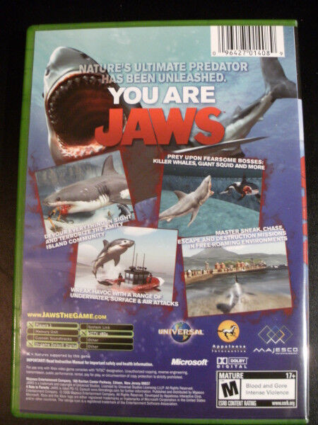 XBOX Game: JAWS UNLEASHED in Other in Calgary - Image 2