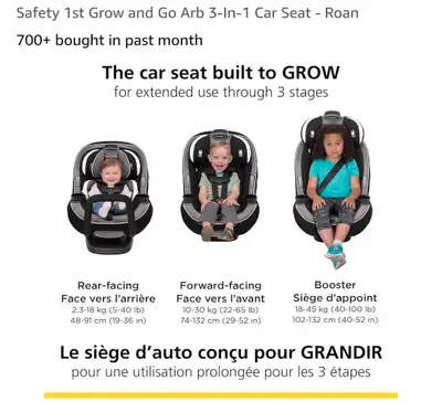 This car seat is well cared for. 3-in-1 convertible car seat suitable for baby rear-facing 5-40 lbs...