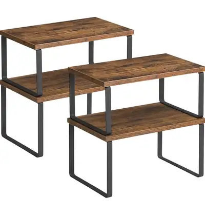 SONGMICS 4-Piece Expandable Countertop Organizer Shelf Set, View more