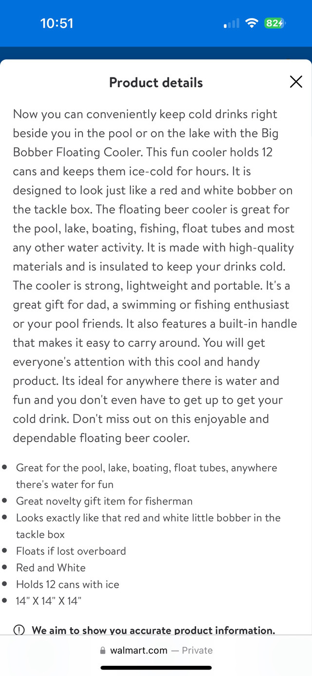 Bobber floating cooler in Fishing, Camping & Outdoors in Thunder Bay - Image 4