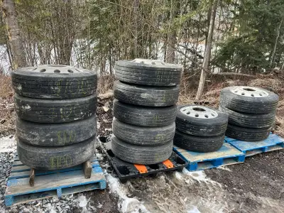 We recently swapped a couple trailers over to bigger rubber and have a bunch of extra 22.5 rim/tire...