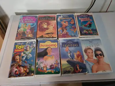 32 different disney vhs tapes, all in good condition, 15.00 each or a negociated total price for all