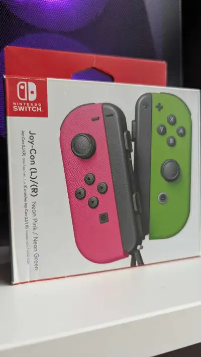 Nintendo Switch Joycons - Neon Pink/Neon Green, View more