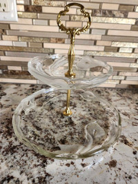 2 Tier Glass serving dish 
