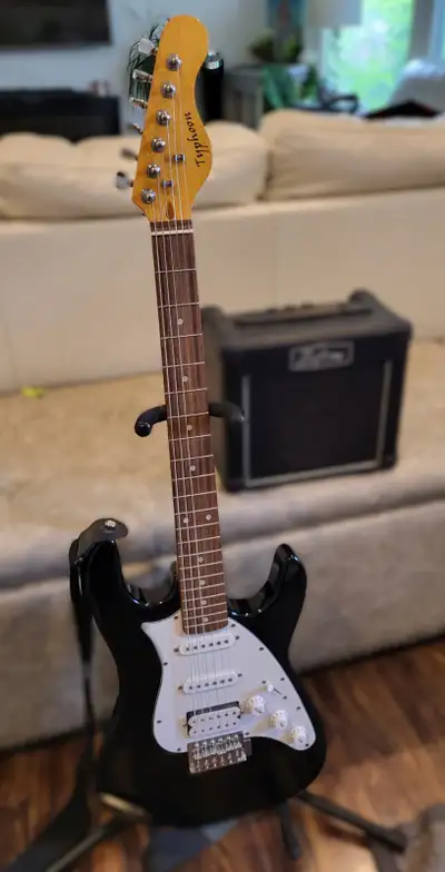 Typhoon Electric Guitar w Stand and  Kustom Dart 10 Guitar Amp, View more