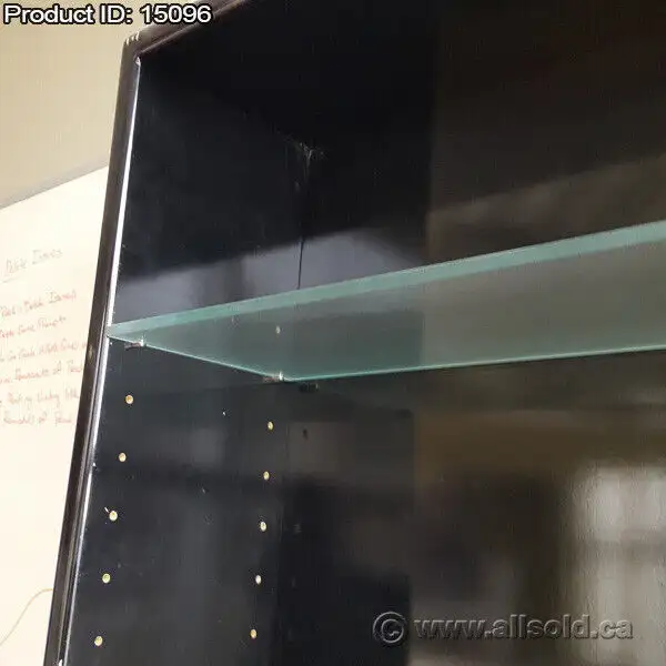 Black 84 x 42 Book Case with 5 Adjustable Glass Shelves in Bookcases & Shelving Units in Calgary - Image 3