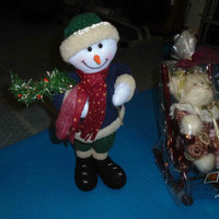 *New* Holiday Decorations - Snowman/ Teddybear in Rocking Chair