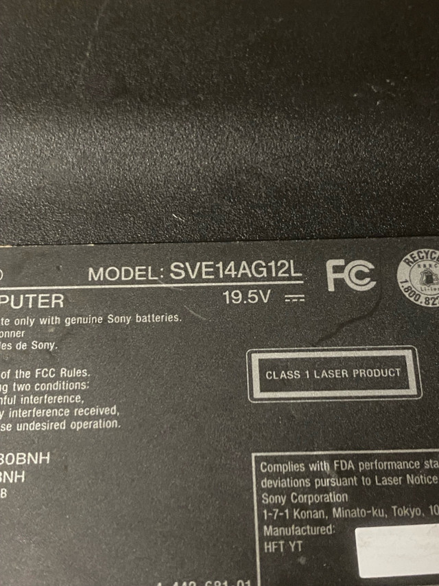 Laptop Sony  15.6” i5 win10|office in Laptops in Markham / York Region - Image 3