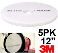 3M- 5 pk. of 12" floor polishing pads 
