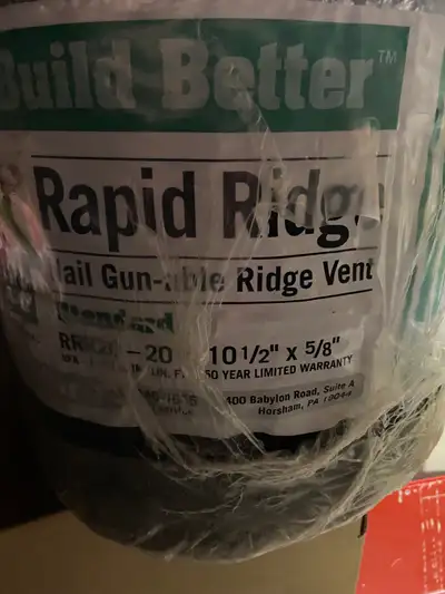 Ridge Vent - New Rolls, View more