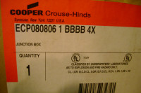 NEW IN BOX Cooper Explosion Proof box  8"X8"X6" Aluminium boxes