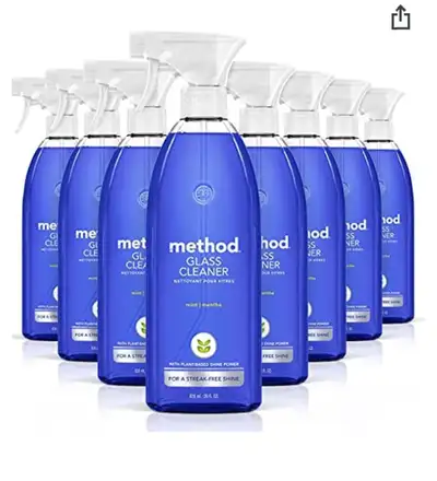 Method Glass Cleaner Spray, Ammonia Free & Plant-Based Solution,, View more