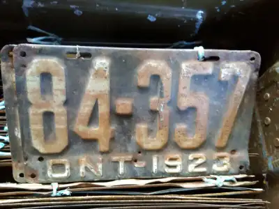 I have oodles of vintage licence plates, almost all from Ontario, most of them in pairs, ranging fro...