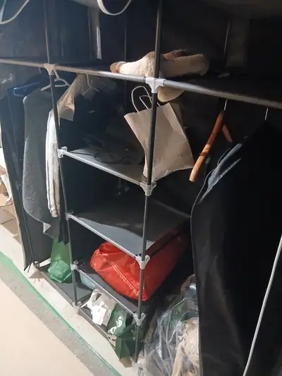 2 black fabric wardrobes, View more