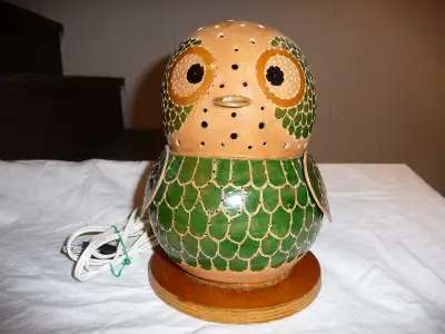 Handcrafted Owl Lamp, View more