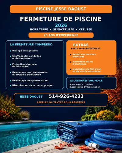 fermeture de piscine 2026, View more