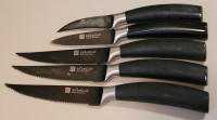 SKANDIA Hampton Forge Onyx 5 piece Knives Steak, Paring, Peeling
