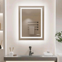 Wisfor Bathroom Mirror with LED Light : 24 x 32 In