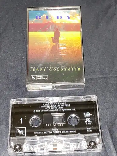 Rudy 1993 Movie Soundtrack Cassette , View more