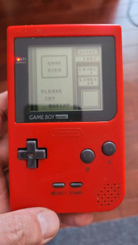 Red Nintendo Gameboy pocket 