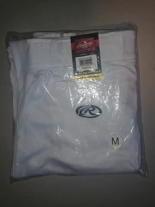 Rawlings White Semi-Relaxed Baseball Pants – Adult Medium – New in Baseball & Softball in Leamington - Image 4