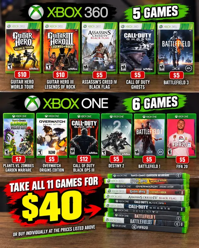 Xbox 360 & Xbox One Games 