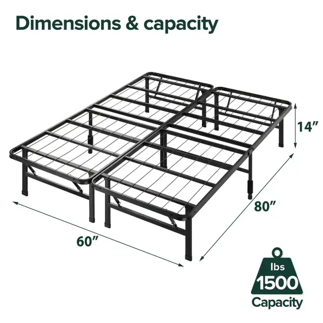Zinus Queen Bed Frame - 14 inch SmartBase Metal Bed in Beds & Mattresses in City of Toronto - Image 5
