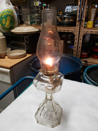 ANTIQUE KEROSENE LAMP - $75