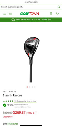 Taylormade Stealth Hybrid Rescue 5w $180