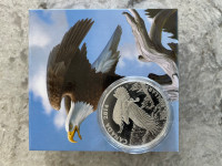 $100 Silver Coin - Majestic Bald Eagle 2014