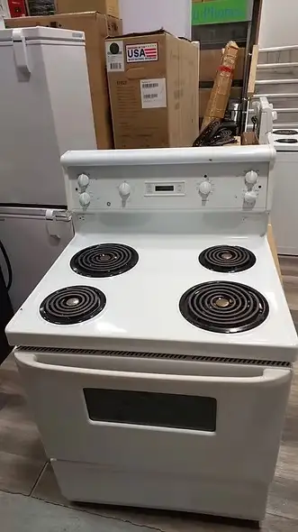 30" GE Electric Coil Stove - White - Used $350, View more
